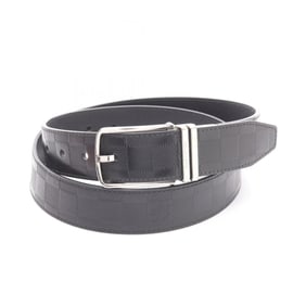 Louis Vuitton Santur Boston Belt, Leather, Damier Infini, Men's, Black, M9674