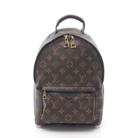 Louis Vuitton Palm Springs PM Backpack, Coated Canvas and Leather, Monogram, Women's, Brown Black,