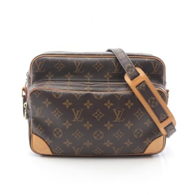 Louis Vuitton Nile Shoulder Bag, Coated Canvas and Leather, Monogram, Women's, Brown, M45244