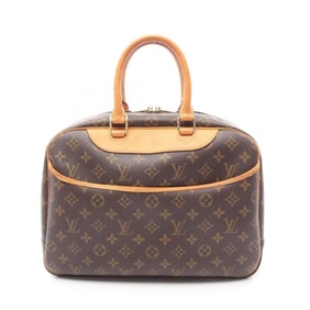 Louis Vuitton Deauville Bowling Vanity Handbag in Coated Canvas and Leather with Monogram Design,