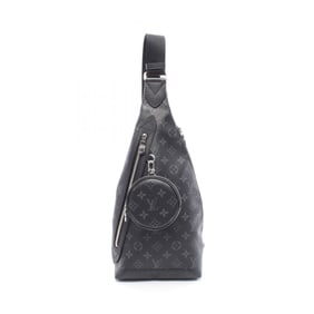 Louis Vuitton Duo Sling Bag, Waist Body Coated Canvas and Leather, Taiga Rama, Men's, Black, M30936