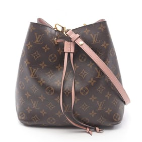 Louis Vuitton NeoNoe Shoulder Bag, Coated Canvas and Leather, Monogram, Women's, Brown Pink, M44022