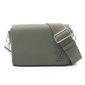 Louis Vuitton Take Off Messenger Shoulder Bag in Leather with Aerogram Pattern, Men's, Green, M25125