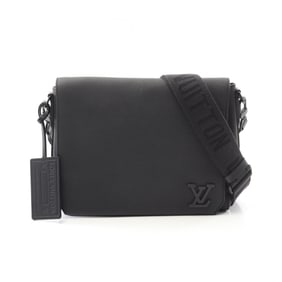 Louis Vuitton Take Off Messenger Shoulder Bag, Leather, Men's, Black, M57080