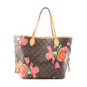 Louis Vuitton Neverfull MM Tote Bag in Coated Canvas and Leather, Monogram Rose, Women's, Brown,