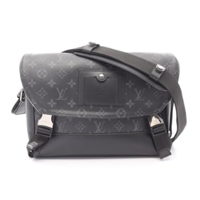 Louis Vuitton Messenger Voyage PM Shoulder Bag in Coated Canvas and Leather, Monogram Eclipse,