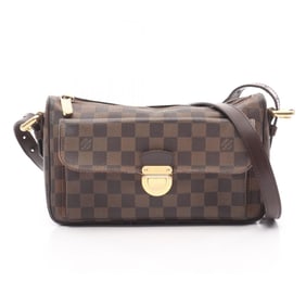 Louis Vuitton Ravello GM Damier Ebene Shoulder Bag in Coated Canvas and Leather, Brown, Women's,