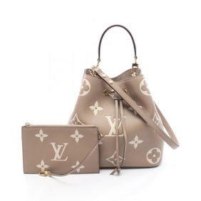 Louis Vuitton NeoNoe MM Two-Tone Shoulder Bag in Monogram Empreinte Leather, Beige, Women's, M45555