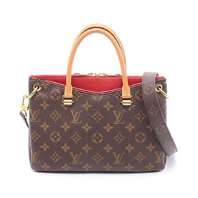 Louis Vuitton Pallas BB Handbag, Coated Canvas and Leather, Monogram, Women's, Brown Red, M41241