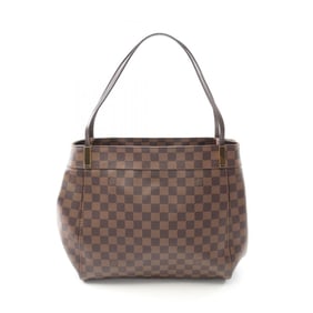 Louis Vuitton Merlebone GM Tote Bag, Coated Canvas, Leather, Damier, Women's, Brown, N412145