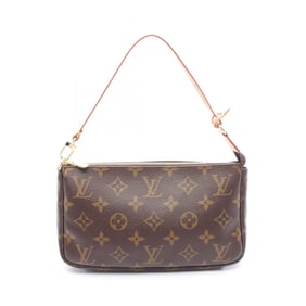 Louis Vuitton Pochette Accessoires Handbag in Coated Canvas and Leather with Monogram Design, Brown,
