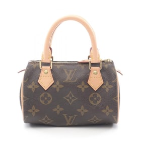 Louis Vuitton Mini Speedy Handbag, Coated Canvas and Leather, Monogram, Women's, Brown, M41534