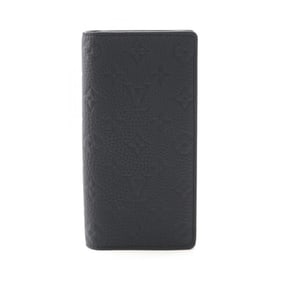 Louis Vuitton Portefeuille Brazza Bi-fold Long Wallet in Monogram Embossed Leather, Men's, Black,