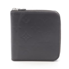 Louis Vuitton Porte-Bie Monet Zip Monogram Glace Cafe Round Leather Wallet, Men's, Brown, M66510