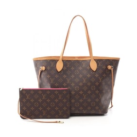 Louis Vuitton Neverfull MM Tote Bag, Coated Canvas and Leather, Monogram, Women's, Brown, M41178