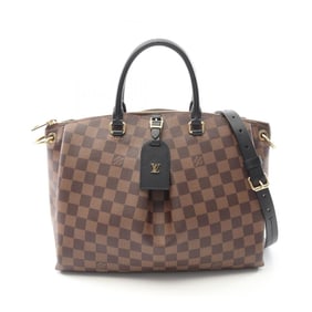 Louis Vuitton Odeon Tote MM Bag, Coated Canvas, Leather, Damier, Women's, Brown, N45283