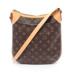Louis Vuitton Odeon PM Shoulder Bag in Coated Canvas and Leather with Monogram Design, Brown, M56390