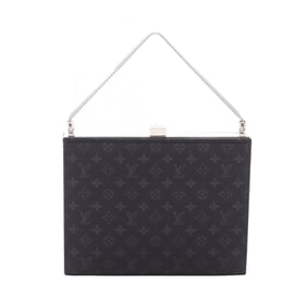 Louis Vuitton Ange MM Handbag in Fabric, Leather, and Monogram Satin, Women's, Black, M92101