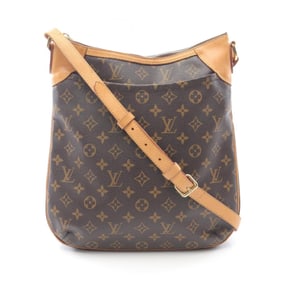 Louis Vuitton Odeon MM Shoulder Bag in Coated Canvas and Leather with Monogram Design, Brown, M56389