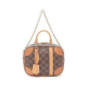 Louis Vuitton Valisette Souple BB Handbag, Coated Canvas and Leather with Damier Detail, Brown,