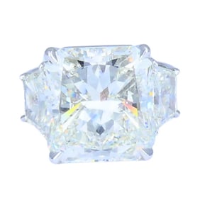 8.02-carat GIA Certified Diamond Ring 18k White Gold Modern Jewelry