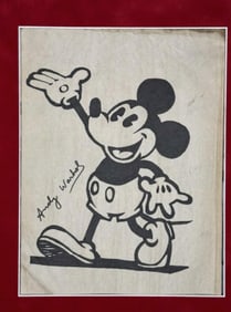 Andy Warhol Walt Disney Classic B&W Watercolor
