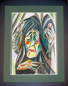 Otto Dix Classic “The Nun?? Pastel On Paper