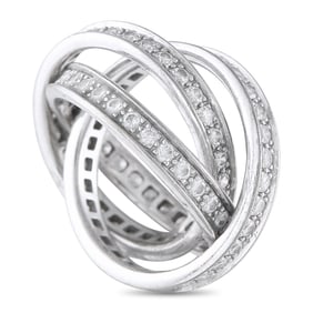 Cartier Trinity 18K White Gold Diamond Ring CA11-081925