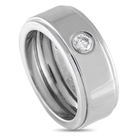 Cartier 18K White Gold 0.15ct Diamond Band Ring CA08-082125