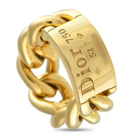 Dior Gourmette 18K Yellow Gold Ring DI04-080525