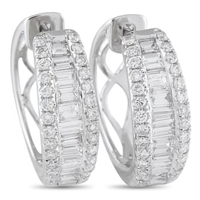 LB Exclusive 18K White Gold 1.65ct Diamond Earrings AER-20566