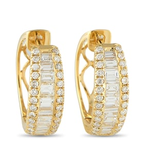 LB Exclusive 18K Yellow Gold 1.56ct Diamond Earrings AER-20566-Y
