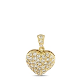 LB Exclusive 18K Yellow Gold 1.0ct Diamond Heart Pendant MF09-082125