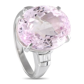 LB Exclusive Platinum 0.18ct Diamond and Kunzite Ring MF16-073025