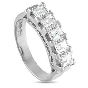 LB Exclusive Platinum 1.29ct Diamond Five-Stone Ring MF22-073025