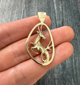 Vintage 14K Gold Capricorn Zodiac Charm
