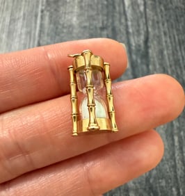 Vintage 14K Gold Hourglass Charm