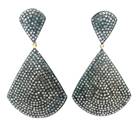 Silver & 18k Diamond Earrings
