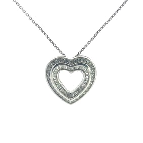 14k Heart Shaped Diamond Pendant