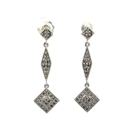 14k Diamond Dangle Earrings