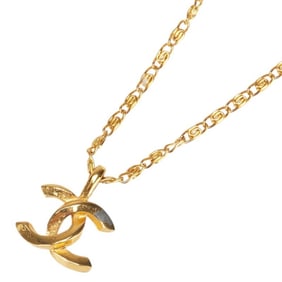 Vintage Chanel Coco Mark Necklace, Gold Plated, Women's, CHANEL