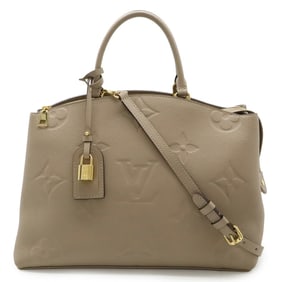 LOUIS VUITTON Monogram Empreinte Grand Palais MM Handbag/Shoulder Bag Tourterelle M45833