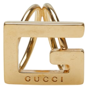 Gucci G Logo Scarf Ring, Gold Plated, Women's, GUCCI