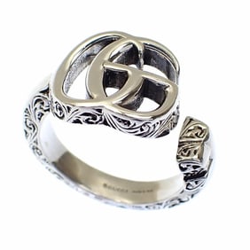 Gucci Arabesque Ring for Women, SV925, Size 11, 5.4g, Silver