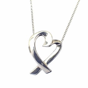 Tiffany Necklace Loving Heart Pendant for Women, SV925, 4.4g, Silver, Paloma Picasso, A6051190