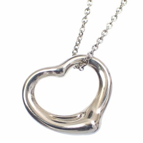 Tiffany Elsa Peretti Heart Pendant Necklace for Women, SV925, 2.8g, Silver, A6051202