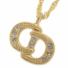 Christian Dior Women's GP Gold-Colored Rhinestone Necklace A6051274