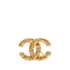 Vintage Chanel Coco Mark Brooch, Gold Plated, Women's