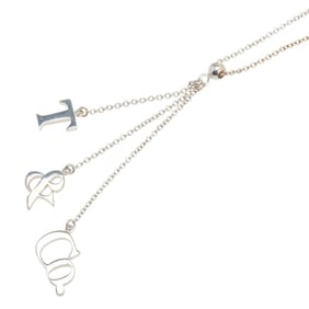 Tiffany & Co. logo necklace in 925 silver for women. TIFFANY
