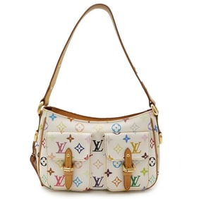LOUIS VUITTON Monogram Multicolore Lodge PM Shoulder Bag in Blanc and White, M40053